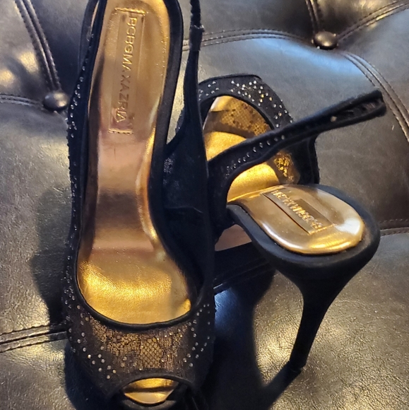 BCBGMaxAzria black sling back heels Pippa Size 7 - Picture 2 of 15